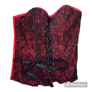 Vintage Y2K 2000’s Lydia red and black corset